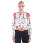 Coat Of Arms Of Hamburg Cropped Sweatshirt