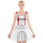 Coat Of Arms Of Hamburg V-Neck Sleeveless Dress