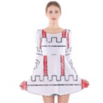 Coat Of Arms Of Hamburg Long Sleeve Velvet Skater Dress