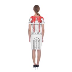 Classic Short Sleeve Midi Dress Back Classic Short Sleeve Midi Dress Back