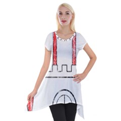 Short Sleeve Side Drop Tunic 