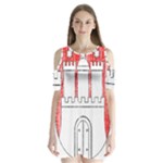 Coat Of Arms Of Hamburg Shoulder Cutout Velvet One Piece