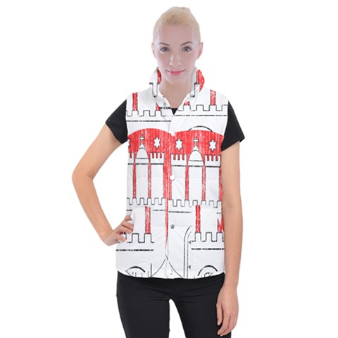 Coat Of Arms Of Hamburg Women s Button Up Vest from ArtsNow.com