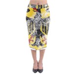 Coat Of Arms Of Germany Washed Midi Pencil Skirt