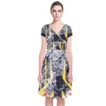 Coat Of Arms Of Germany Washed Short Sleeve Front Wrap Dress