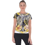 Coat Of Arms Of Germany Washed Short Sleeve Sports Top 