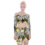 Coat Of Arms Of Germany Washed Off Shoulder Top with Mini Skirt Set
