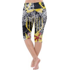 Lightweight Velour Cropped Yoga Leggings 