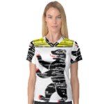 Coat Of Arms Of Berlin V-Neck Sport Mesh Tee