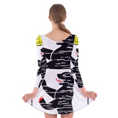 Long Sleeve Velvet Skater Dress 