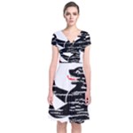 Coat Of Arms Of Berlin Short Sleeve Front Wrap Dress