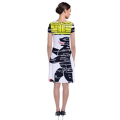 Short Sleeve Front Wrap Dress 