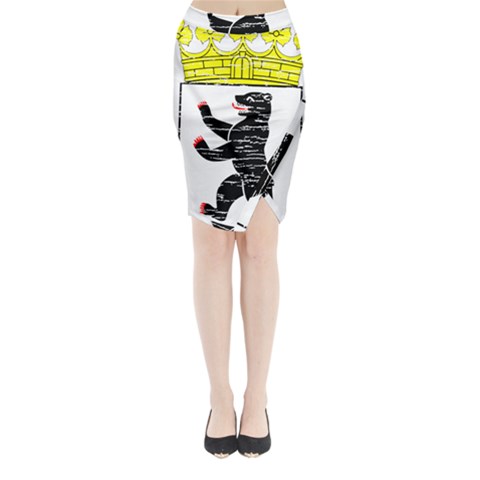 Coat Of Arms Of Berlin Midi Wrap Pencil Skirt from ArtsNow.com