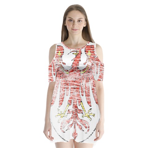 Brandenburg Coat Of Arms Shoulder Cutout Velvet One Piece from ArtsNow.com