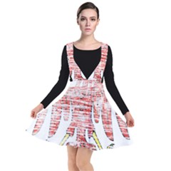 Plunge Pinafore Dress 