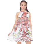 Brandenburg Coat Of Arms Halter Neckline Chiffon Dress 