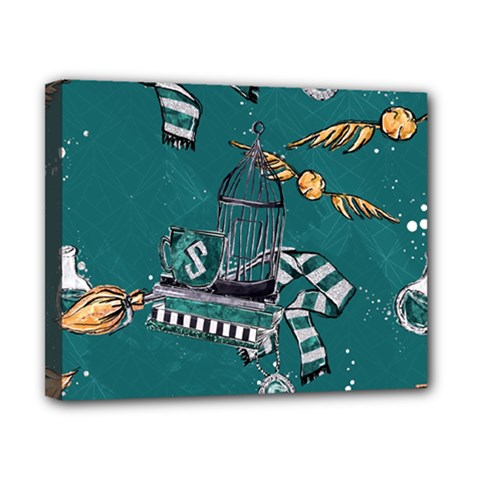 Slytherin Pattern Canvas 10  x 8  (Stretched) from ArtsNow.com