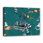 Slytherin Pattern Canvas 16  x 12  (Stretched)