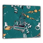 Slytherin Pattern Canvas 24  x 20  (Stretched)