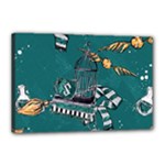 Slytherin Pattern Canvas 18  x 12  (Stretched)