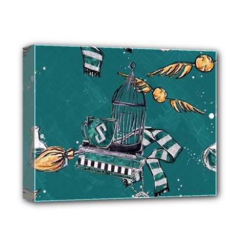 Slytherin Pattern Deluxe Canvas 14  x 11  (Stretched) from ArtsNow.com