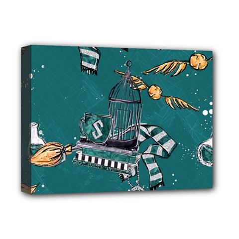 Slytherin Pattern Deluxe Canvas 16  x 12  (Stretched)  from ArtsNow.com