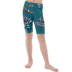 Kids  Mid Length Swim Shorts 