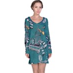 Slytherin Pattern Long Sleeve Nightdress