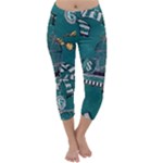 Slytherin Pattern Capri Winter Leggings 