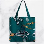 Slytherin Pattern Zipper Grocery Tote Bag