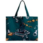 Slytherin Pattern Zipper Mini Tote Bag