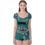 Slytherin Pattern Boyleg Leotard 