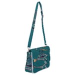 Slytherin Pattern Shoulder Bag with Back Zipper