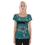 Slytherin Pattern Cap Sleeve Top