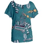 Slytherin Pattern Women s Oversized Tee