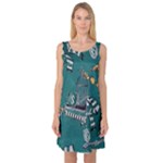 Slytherin Pattern Sleeveless Satin Nightdress