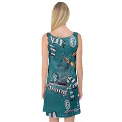 Sleeveless Satin Nightdress Back