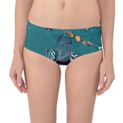 Mid-Waist Bikini Bottoms 