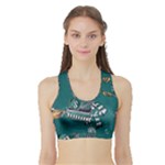 Slytherin Pattern Sports Bra with Border