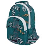 Slytherin Pattern Rounded Multi Pocket Backpack