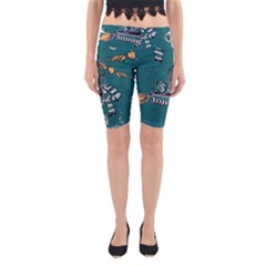 Slytherin Pattern Yoga Cropped Leggings from ArtsNow.com