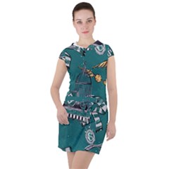 Drawstring Hooded Dress 