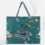 Slytherin Pattern Zipper Large Tote Bag