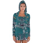 Slytherin Pattern Long Sleeve Hooded T-shirt