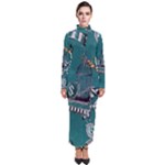 Slytherin Pattern Turtleneck Maxi Dress