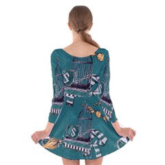 Long Sleeve Velvet Skater Dress 