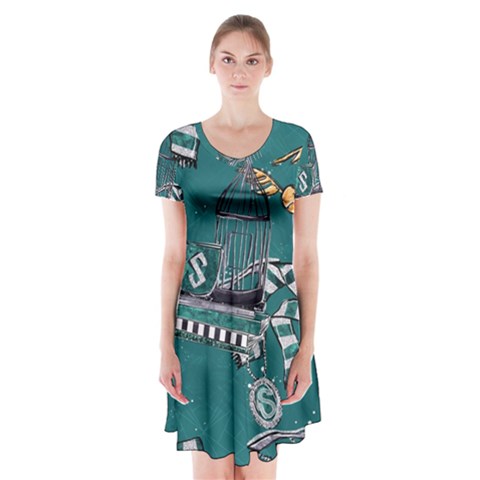 Slytherin Pattern Short Sleeve V