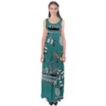 Slytherin Pattern Empire Waist Maxi Dress