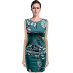 Slytherin Pattern Classic Sleeveless Midi Dress