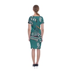 Classic Short Sleeve Midi Dress Back